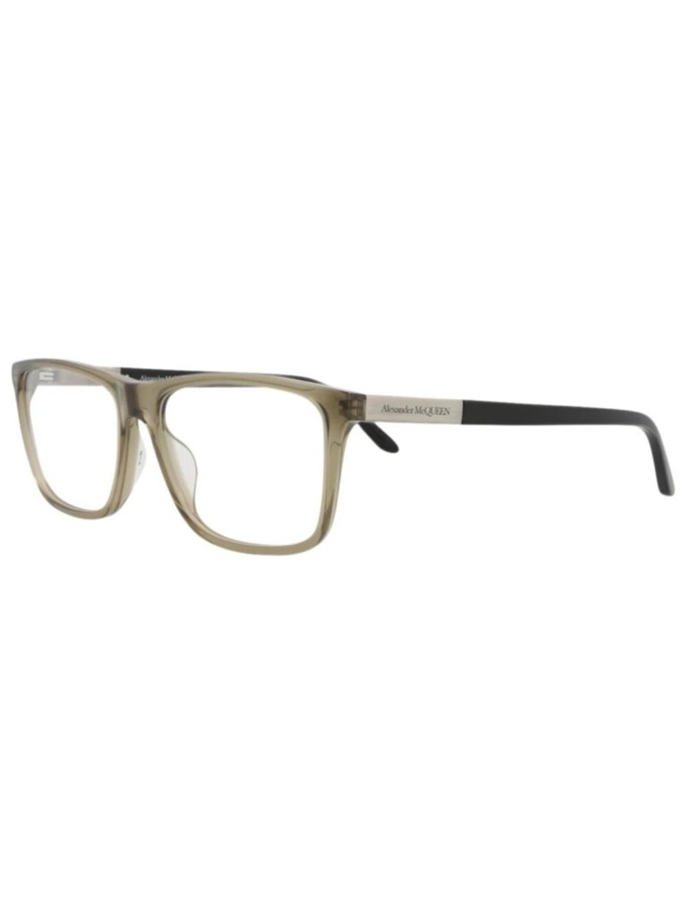 New Alexander McQueen Women's Eyeglasses Square Rectangle Acetate Frame Mens